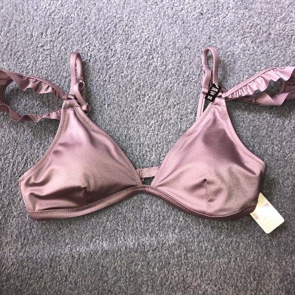 VS Pink Lilac Flutter Sleeve Bikini Top - Picture 2 of 4